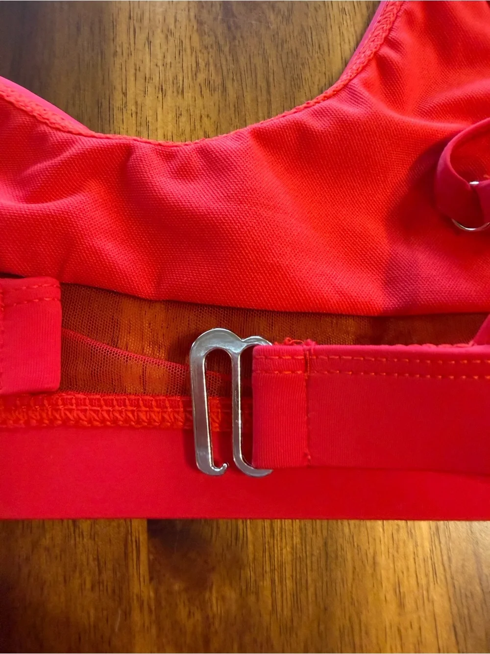 NWOT Sunny Co Clothing Red Mesh Bikini Set Bralette Top & Cheeky Bottom
